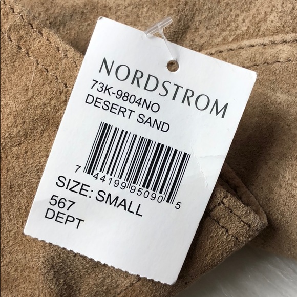 BLANK NYC SUEDE LEATHER MOTO DESERT SAND JACKET - Picture 6 of 8